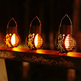 LED Solar Flame Decorative Light Waterproof Flickering Flame Effect Ball Solar Lamps Hanging Lantern Garden Yard Decor Lights